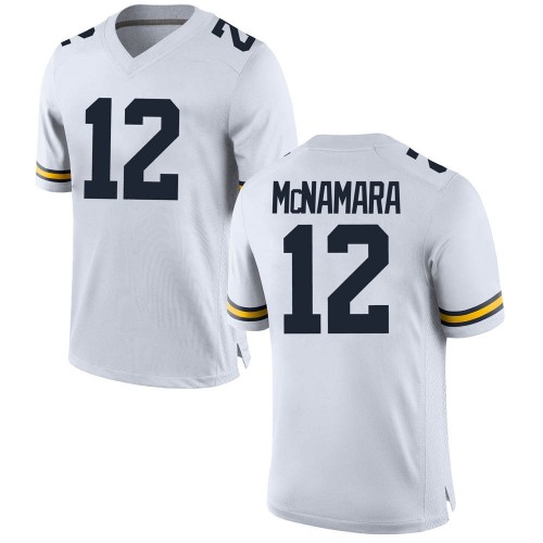 Cade McNamara Michigan Wolverines Men's NCAA #12 White Game Brand Jordan College Stitched Football Jersey RHQ8654WP